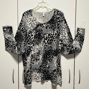 Bundle 3/$15, Croft and Barrow 3X animal print cardigan